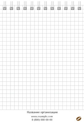 Вертикальные блокноты A6 - Кофейная кружка Внутренний лист